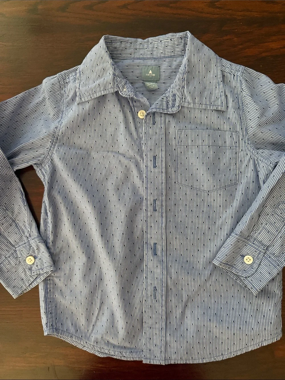 GAP Blue Pinstripe Button-Down Shirt